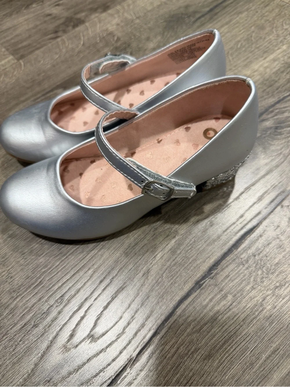 Girls Silver Mary Jane Flats - Comfortable Dress Shoes